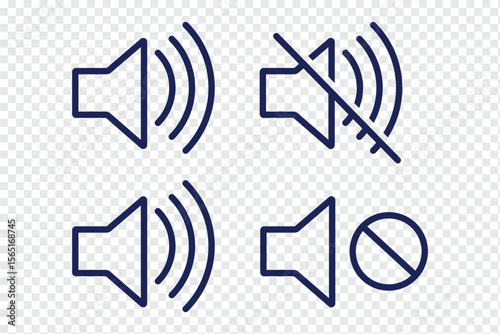 no sound sign forbidden. no sound no music. Mute sound icon vector set. Volume, audio sign symbol eps 10