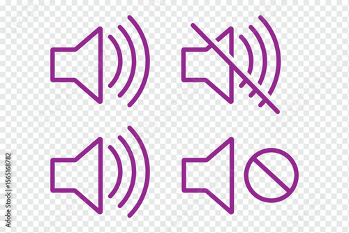 no sound sign forbidden. no sound no music. Mute sound icon vector set. Volume, audio sign symbol eps 10