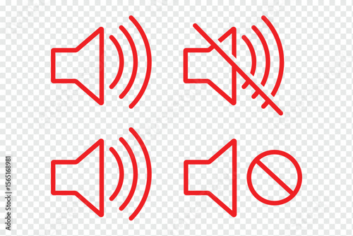 no sound sign forbidden. no sound no music. Mute sound icon vector set. Volume, audio sign symbol eps 10