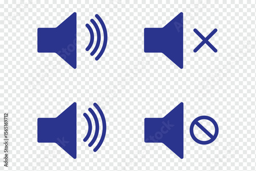 No sound mute speaker volume off audio silence icon. Mute sound icon vector set.  speaker icon set. noise icons symbol. sound level. silent signs. Volume symbol eps 10