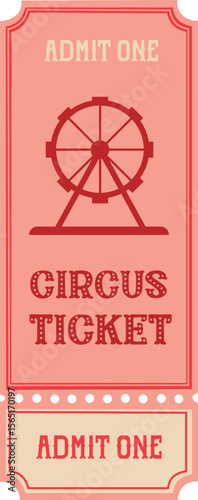 Circus tickets in vintage style