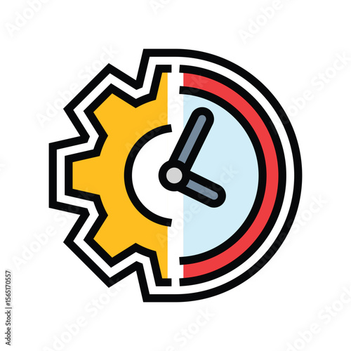 quick assembly color icon vector illustration