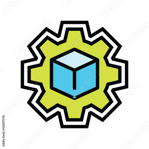no assembly required color icon vector illustration