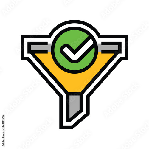 built filter color icon vector illustration