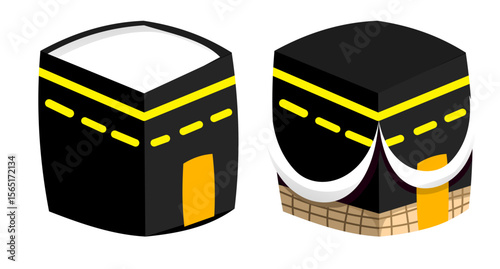 Islamic Landmark Icons for Hajj and Umrah