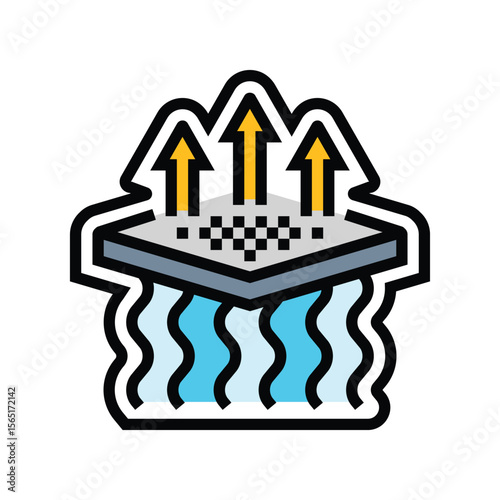 breathable material color icon vector illustration