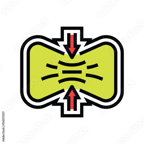 flexible material color icon vector illustration