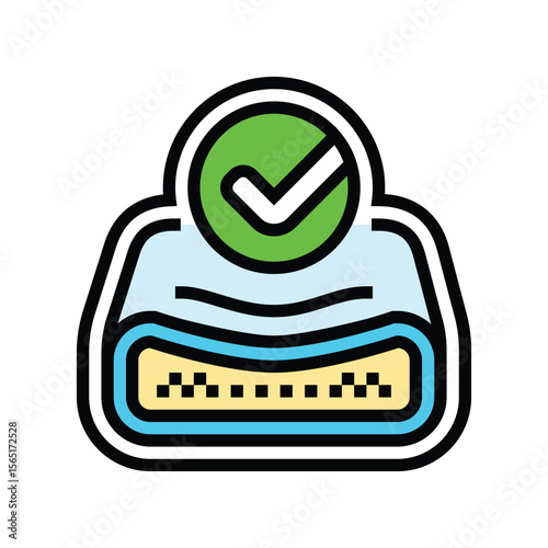 memory foam color icon vector illustration