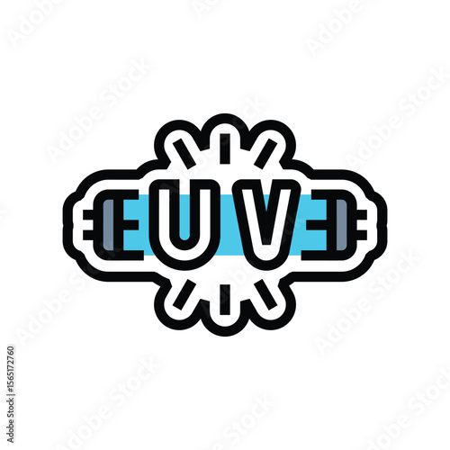 uv sterilized color icon vector illustration