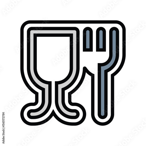 food grade material color icon vector illustration