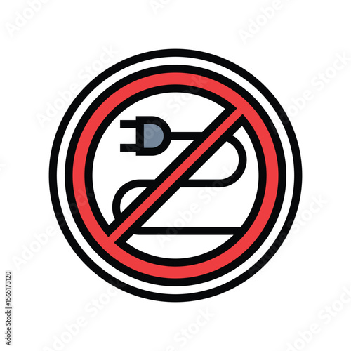 cordless color icon vector illustration