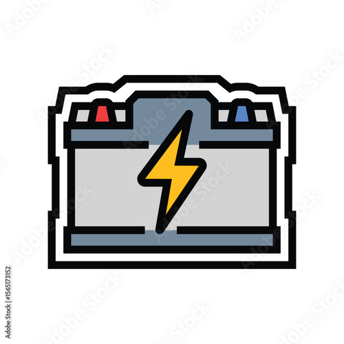 rechargeable color icon vector illustration