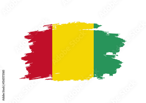 guinea flag with grunge style
