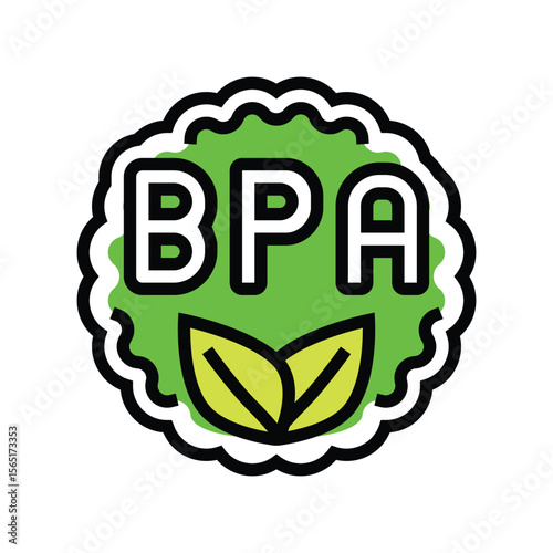 bpa free color icon vector illustration