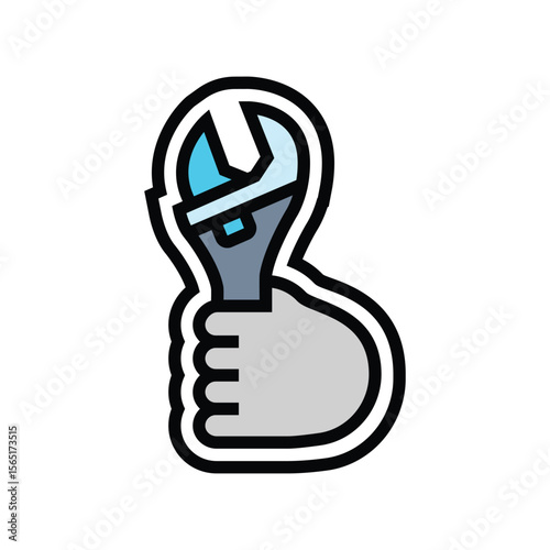 assembly required color icon vector illustration