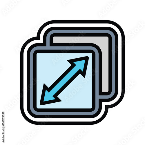 universal fit color icon vector illustration
