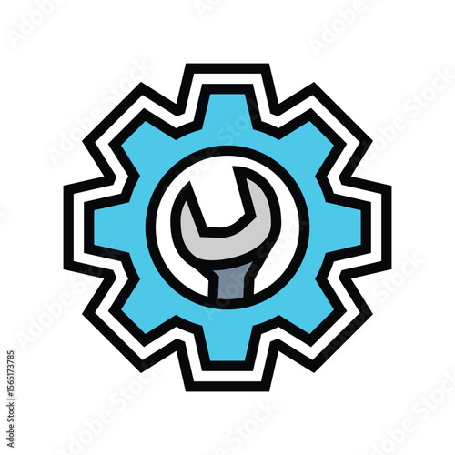 minimal maintenance color icon vector illustration