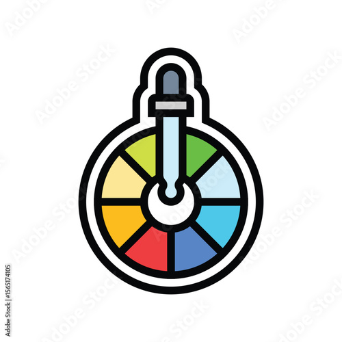 multi color options color icon vector illustration