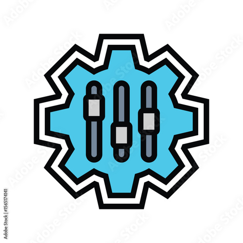 customizable features color icon vector illustration