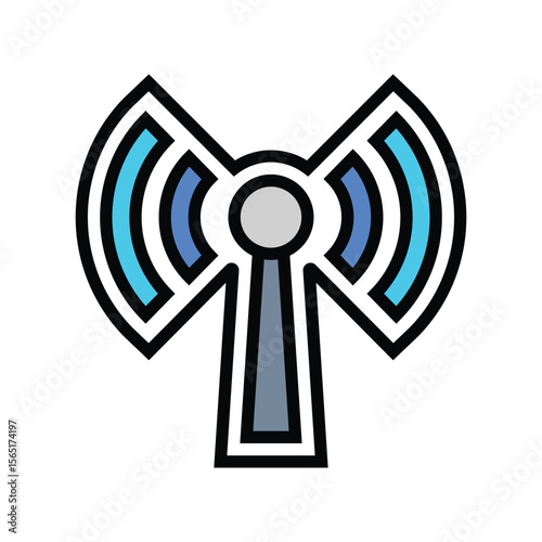 wireless connectivity color icon vector illustration