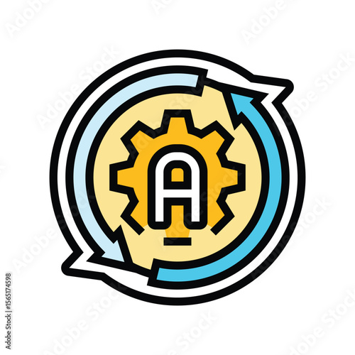 auto adjust feature color icon vector illustration
