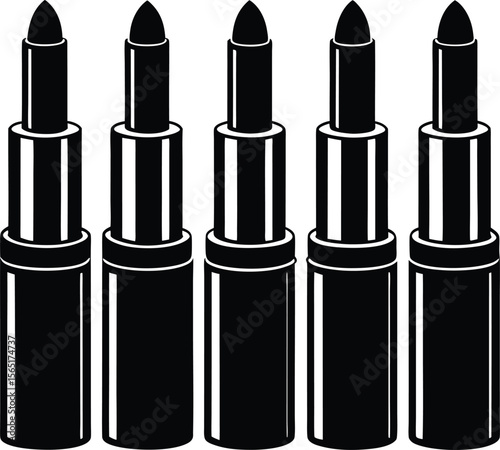 A captivating set of isolated red lipsticks for beauty and cosmetic make up, lip stickset, red shade, charm, lip color, beauty look