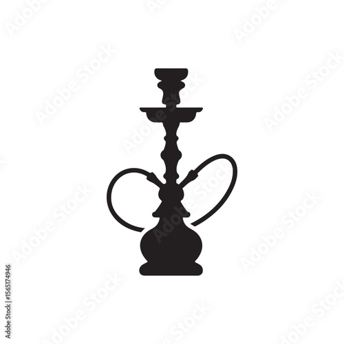 hookah icon with white background vector stock illustration