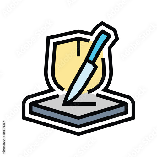 anti scratch coating color icon vector illustration
