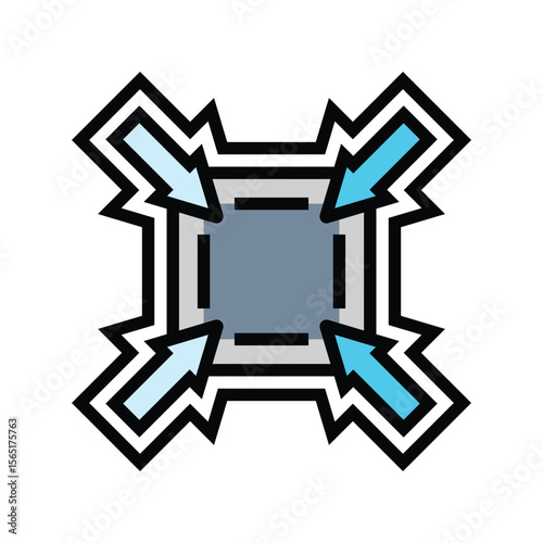 compact size color icon vector illustration