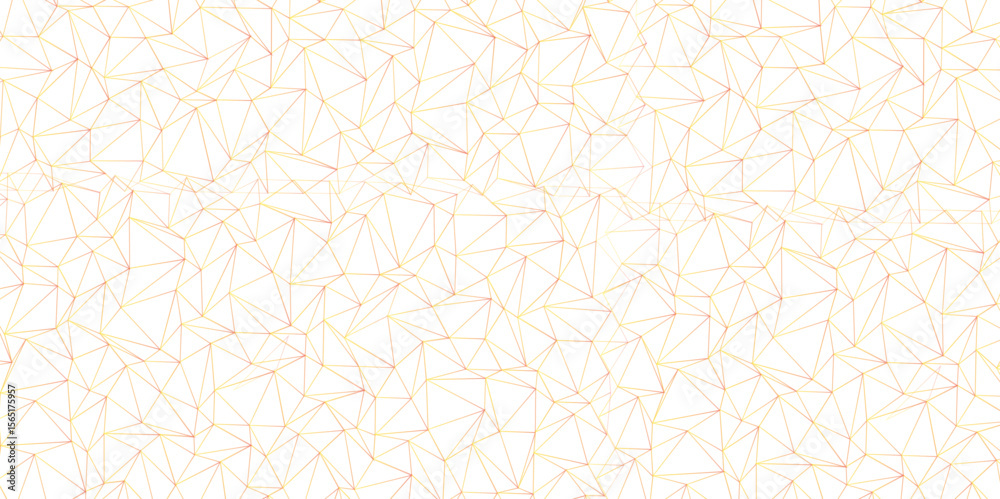 Fototapeta premium Abstract of simple golden line triangle pattern geometric background. Seamless geometric polygonal repeatable pattern swatch background, Trendy design vector background for web backdrop orpaper print.