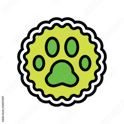 pet friendly color icon vector illustration