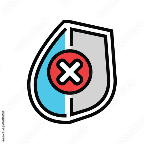 waterproof design color icon vector illustration