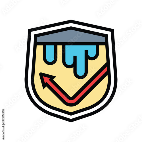 leak proof design color icon vector illustration