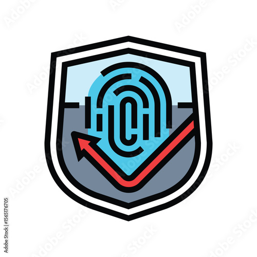 non fingerprint color icon vector illustration