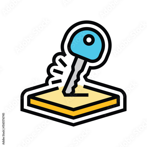 anti scratch surface color icon vector illustration