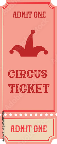 Circus tickets in vintage style