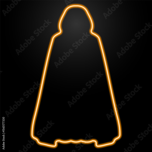 dark robes neon sign, modern glowing banner design, colorful trend of modern design on black background. Vector illustration.