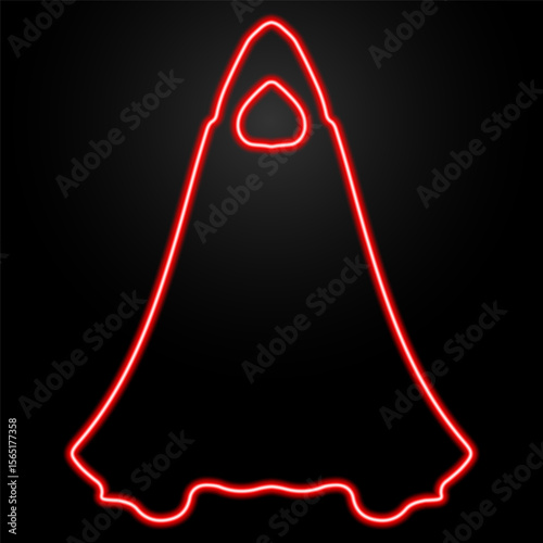 dark robes neon sign, modern glowing banner design, colorful trend of modern design on black background. Vector illustration.