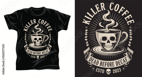 Coffee graphic vector art t-shirt design print