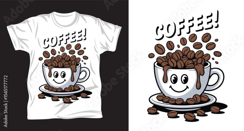 Coffee graphic vector art t-shirt design print