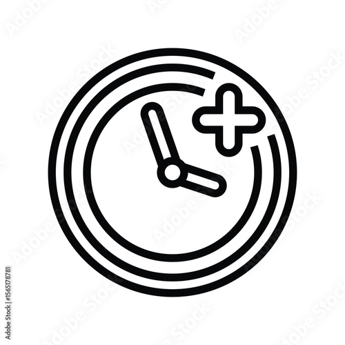 time saving line icon vector illustration