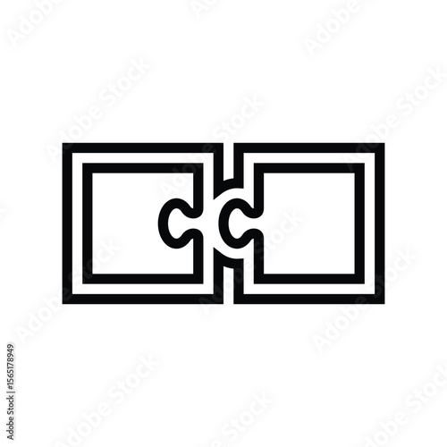 detachable parts line icon vector illustration
