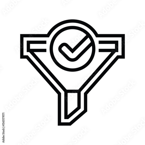 built filter line icon vector illustration