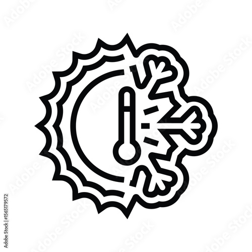 temperature control line icon vector illustration