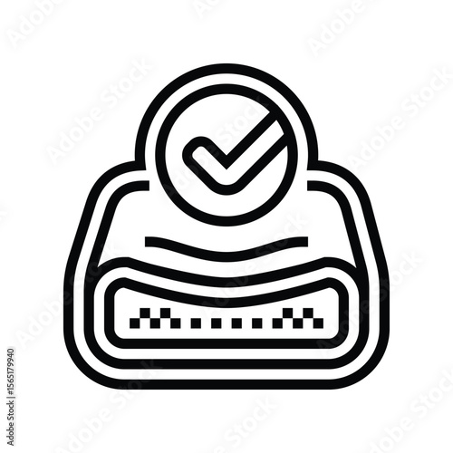 memory foam line icon vector illustration