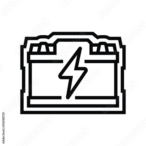 rechargeable line icon vector illustration