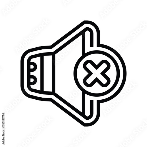 quiet operation line icon vector illustration