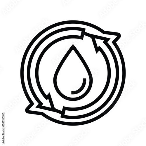 refillable line icon vector illustration