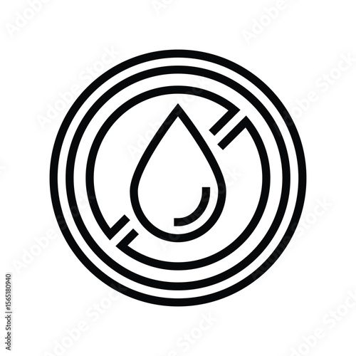 leakproof line icon vector illustration