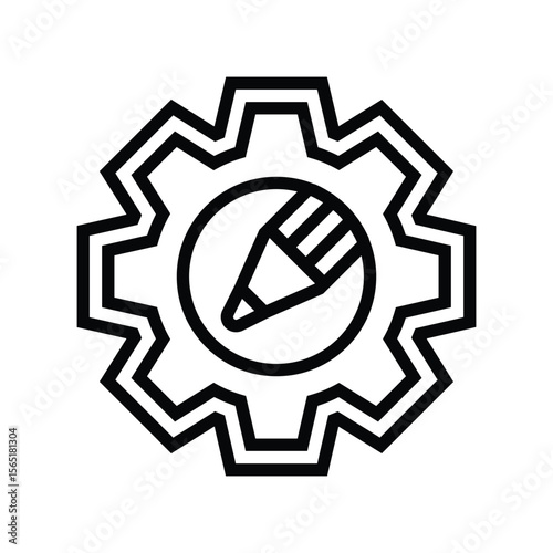 customizable line icon vector illustration